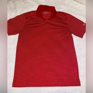 Nike Golf Men’s Red Striped Polo Shirt